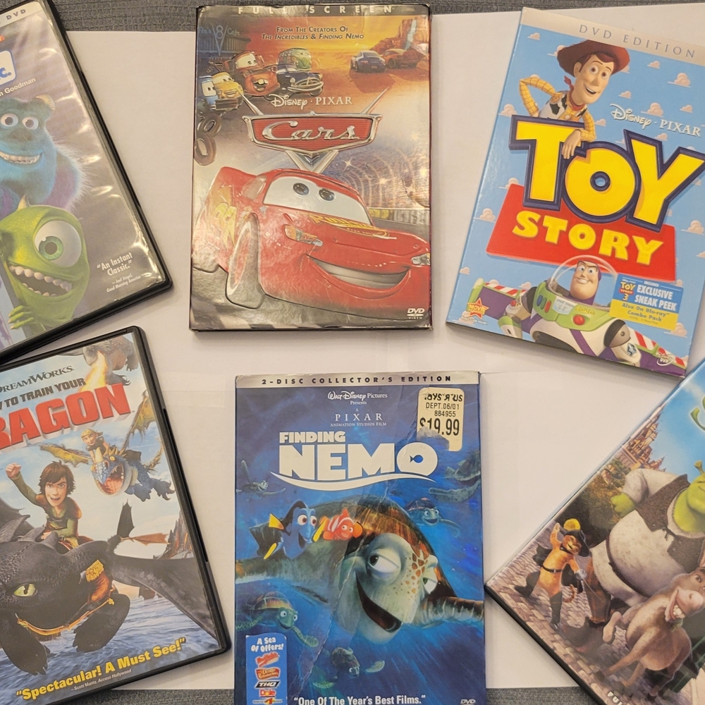 Pixar DVD Movie Assortment - Colorful Animated Covers